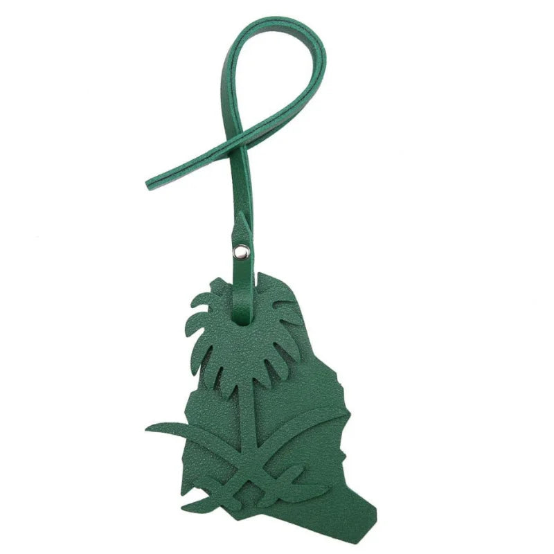 Women Bag Charms Kingdom Pendant PU Leather Charm Bag Swords Palm Tree Designer Bag Charms Handbag Pendants Car Pendant