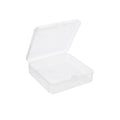 Square High Transparent PP Plastic Storage Box for Jewellery Beads Spare Parts Ornaments Ear Plugs with Snap-Tight Closure