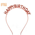 High Quality Fashion Rhinestone Crown Happy Birthday Letter Style Hair Band for Birthday Party  Decorations