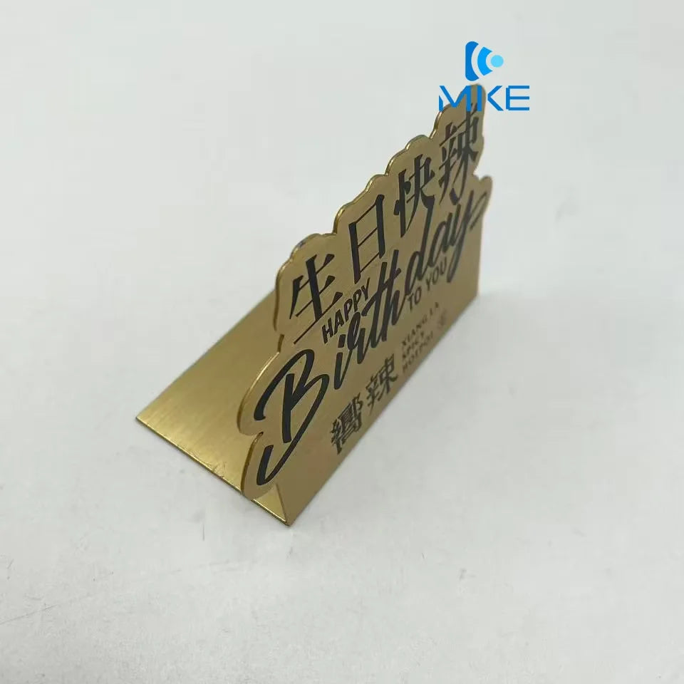 Name Stainless Steel Metal Plates With Stands