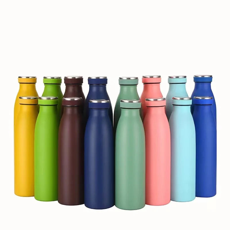 Portable Vacuum Thermos Milk Bottles Double Wall Stainless Steel Water Bottle