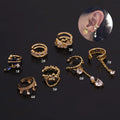 HOVANCI 3 2021 New Design Trendy Summer Zircon Jewelry Ear Cuff 18K Gold Plated Clip on Earrings Non Pierced Unisex