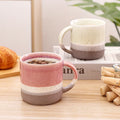 Custom Printed Cheap Price Coffee Mugs 100% Handmade Ceramic Tea Japanese Retro Clay Cups With Handle for Restaurant