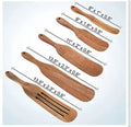Modern Eco-Friendly Home Kitchen Tools Wholesale Wood Spatula and Spoon Set Novel Hand Design Dishwasher Safe 5 Pieces MOQ