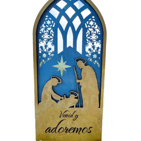 Custom Christian Christmas Christ Crafts Laser Cut Wooden Nativity Scene Birth of Jesus