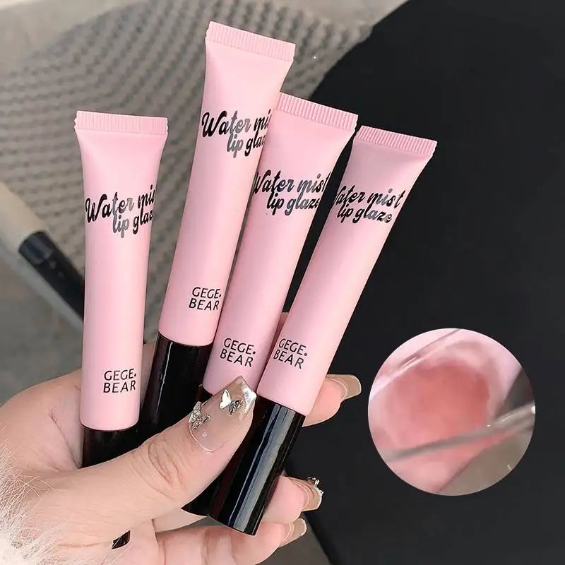 New Fashion Gege Bear Lip Gloss Matte Velvet Mist with Glitter Wholesale Liquid Lip Balm Moisturizes and Enhances Lip Color