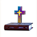 Illuminate LED Light Levitating Floating Cross Lamp Religious Decoration Christian Church Christmas Gift Jesus Holy Bible Family