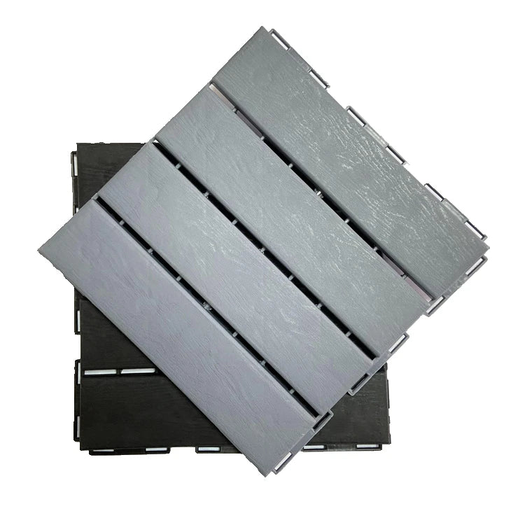 Wholesale DIY Imitation Wood Plastic Waterproof Outdoor Flooring Interlocking Composite Deck Patio Deck  Tiles