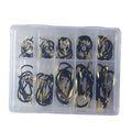 100pcs 3# - 12# 10 Sizes Steel Jig Hooks With Hole Fishing Tackle Set in Fly Fishhooks Jig Barbed for Fishing Accessories