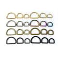 MeeTee G7-3 10-38mm Alloy D-shape Seamless Buckle Hardware Accessories Bag Clasp Snap Hooks for Handbag Straps D Ring Buckle