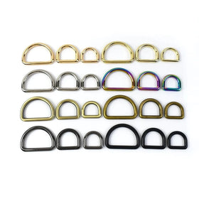 MeeTee G7-3 10-38mm Alloy D-shape Seamless Buckle Hardware Accessories Bag Clasp Snap Hooks for Handbag Straps D Ring Buckle