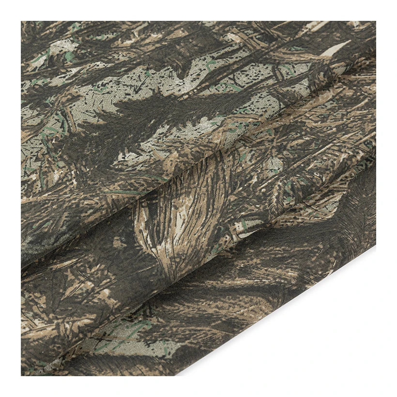 Slub Twill Flame Retardant Waterproof Anti Tearing Mossy Oak Duck Blind Camouflage Poly/Cotton Fabric for Girls Uniform Coat