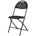 Traditional PP Plastic Foldable Outdoor Dining Chair with Fan Back Design for Garden and Banquet Events