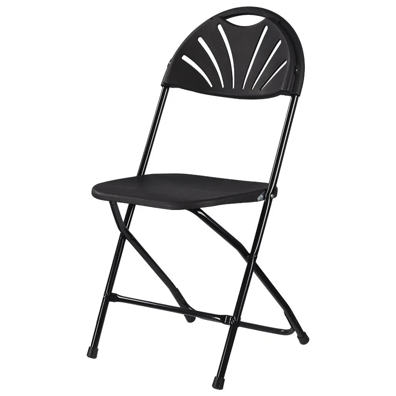 Traditional PP Plastic Foldable Outdoor Dining Chair with Fan Back Design for Garden and Banquet Events