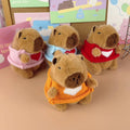 Heart Sweater Capybara Plush Keychain Backpack Pendant Toys Cute Peluche Capibara Fluffy Stuffed Animal Doll Bag Charm Key Chain