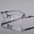 8850 Half Rim Alloy Half Frame Flexible Plastic TR90 Temple Legs Optical Eyeglasses Frame for Men and Women Eyewear