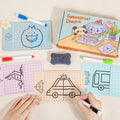 Reusable Drawing Book Children Matching Pen Control Training Montessori Early Learning Educational Toys for Kids Boys Girls