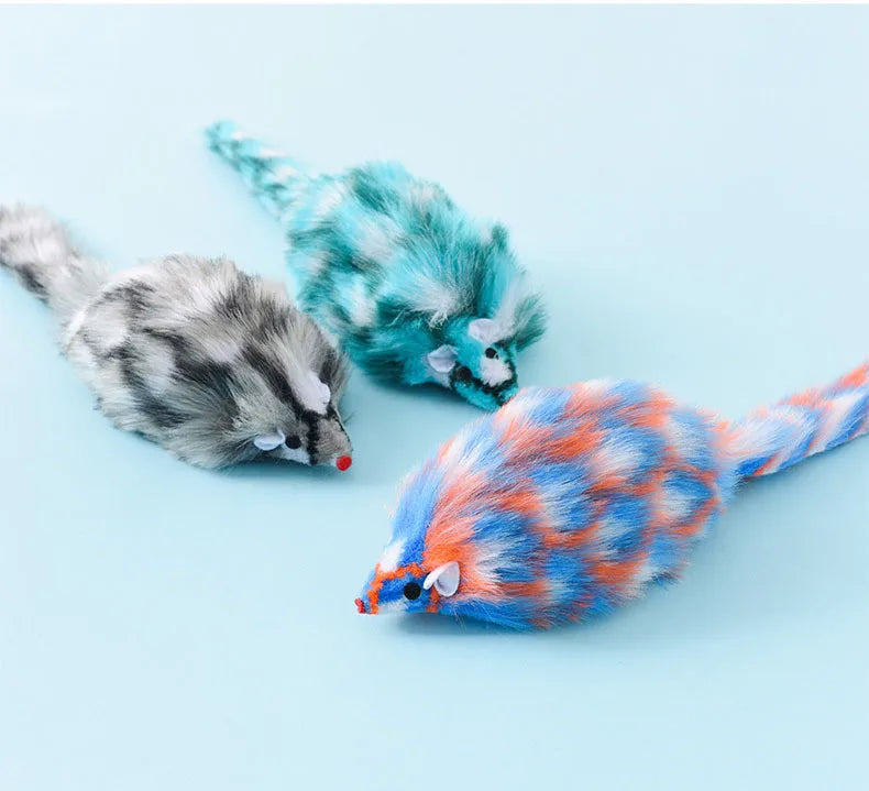 2025 New Pet Toy Colorful Interactive Cat Toy Squeaky Cat Toy Mouse