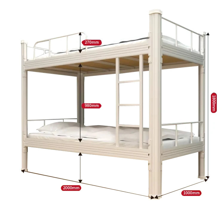 Hot Sale Primary Middle School Apartment Loft Bed Bunk Bed for School Students Metal Double Bed for Teenagers