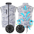 High-Tech Cooling Jacket Vest for Autumn Stay Productive with Portable Personal Cooling Gear Zipper Closure Fabric Material