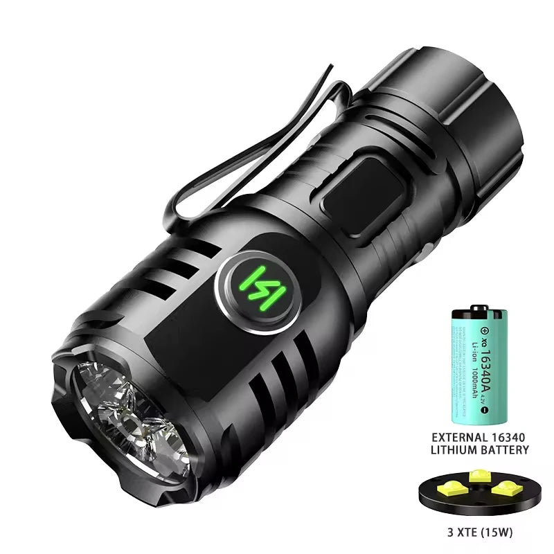 Wholesale New Super Bright 20W 8 Modes Portable Telescopic Zoom Aluminum Alloy Usb Rechargeable Led Torches Light Tactical Flashlight
