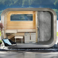Smart Wi-Fi Controlled Outdoor Traditional Sauna Room High-Class Red Cedar 6000W Eco-Friendly for Modern Living Computer Control