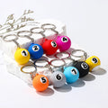 Cute Mini Pvc Billiard Ball Keychain Promotional Custom 3D Soft Rubber Key Chain