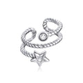 Qings 925 Sterling Silver Animal Shape Stud Earrings with Zircon Engagement Jewelry No Piercing Required