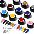 JTING New Design 12 Colors Nail Art Emboss Gel Polish in Jar No Wipe Unique Effect Emboss Nail Gel Polish Collection