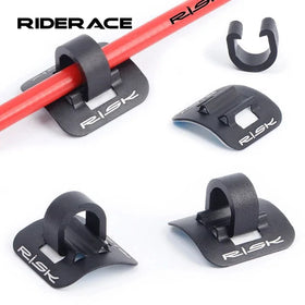 RIDERACE 6PCS/SET Bicycle Cables Housing Aluminum Cycling Shift Brake Guide Cable Tube Oil Tube Fixed Clips C Shape Fixed Clamp