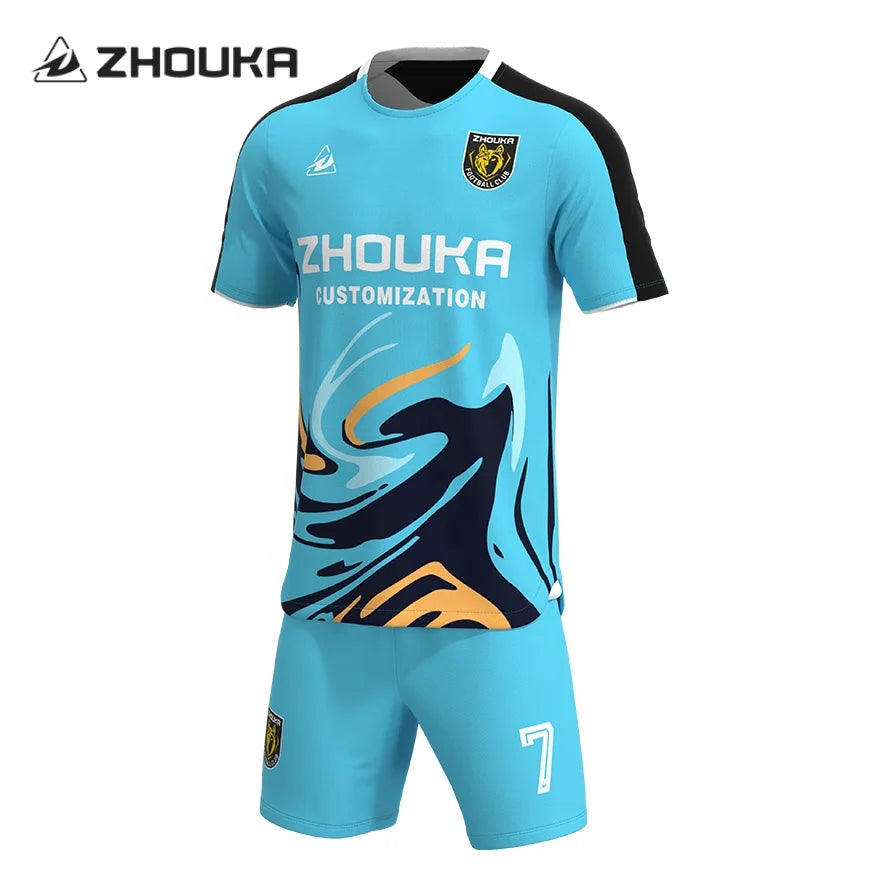Custom Name and Logo Adults Men Football Jersey Set 100% Polyester Breathable Sublimation Retro Soccer Jersey Uniforms Shirts