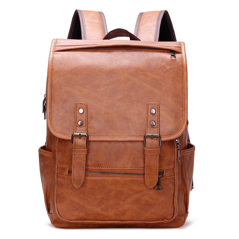 Factory New Versatile Daily Trendy High Capacity Luxury Waterproof  Back Pack PU Leather Backpack Bag