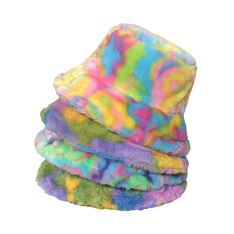 Autumn Winter Unisex Thickened Warm Casual Character 3D Embroidery Plush Corduroy 100% Polyester Breathable Seamless Bucket Hat