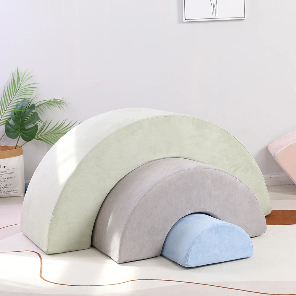 Play Sofa Kids 3pcs Per Set Rainbow Design Kids Play Room Modular Children Play Foam Cushion