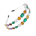 Luxury Crystal Baroque Handmade Headband Rhinestone Alloy Pearl Headband for Girls Metal Hair Hoop Woman Headdress