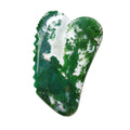 Huiying Custom Packaging moss agate jagged square shape Facial Guasha Tool