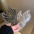 Wholesale Handmade Statement Rhinestone Butterfly Hair Clips Claw Clips Crystal Hair Clips for Girls