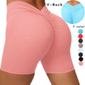 Deep V Shape Waist Scrunch Butt Nylon Stretchy Soft Comfortable Compression Body Shaping Workout Gym Fitness Shorts for Women