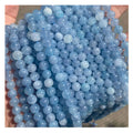 Wholesale Natural Stone Blue Aquamarine Chalcedony Citrine Quartz Beads 6mm 8mm 10mm Dyed Loose Chalcedony Beads