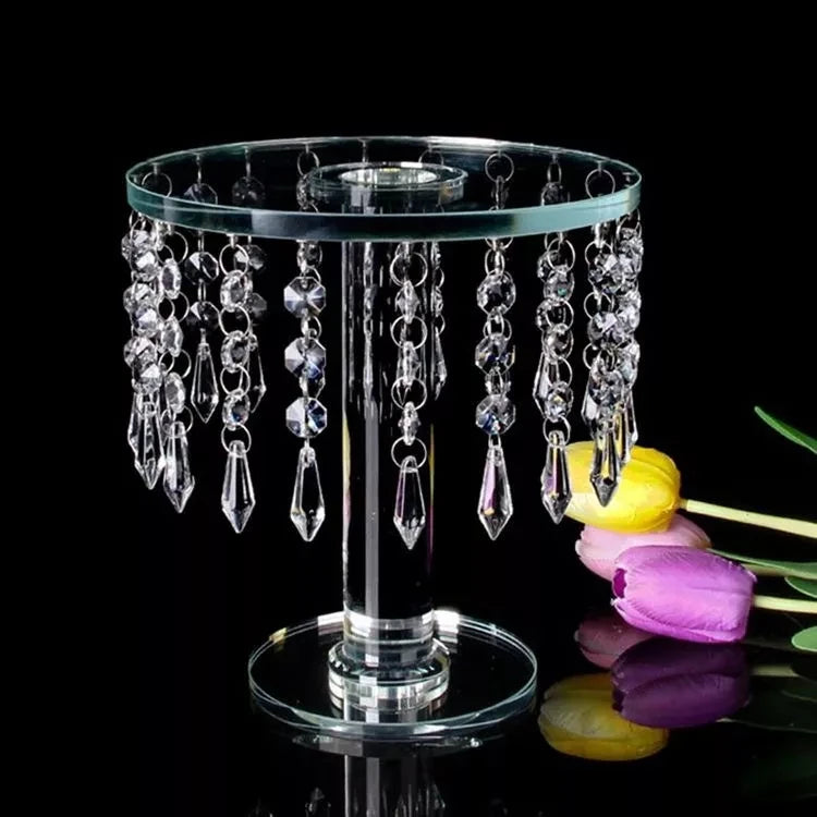 Wedding Table Crystal Centerpiece Party Wedding Decoration Crystal Flower Cake Stand