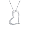 Trendy Women Minimalistic Romantic Anniversary Love Gifts Rhodium Plated 925 Sterling Silver Twisted Heart Pendant Solid Charm