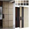 UK Style Hotel Villa Exterior Security Doors Black Walnut Wooden Entrance Door Smart Lock Main Front External Pivot Doors