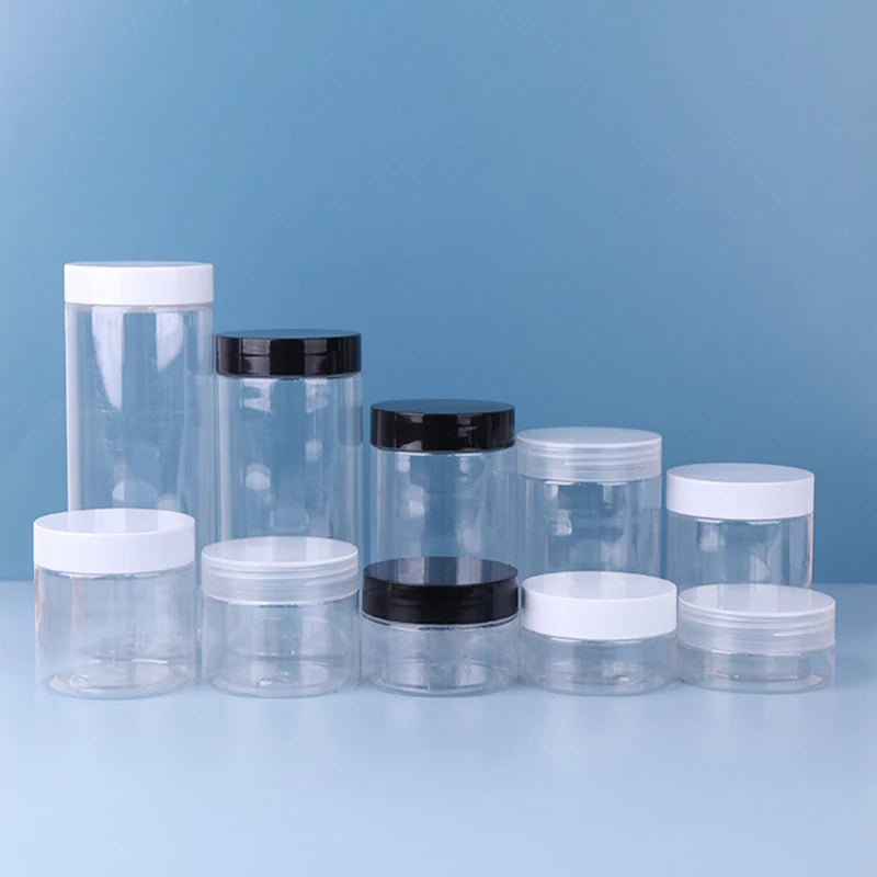 Custom PET Empty Plastic Screw Cap Plastic Jar