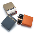 Custom Genuine Leather Tobacco Box  Smoking Case Large Capacity Cigarette Holder Case Vintage Fashion Lipstick  Holder Cases Bag