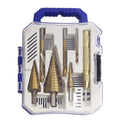 7Pcs HSS 4241Triangular Shank Straight groove Flute Step Drill Bit for Wood Drilling
