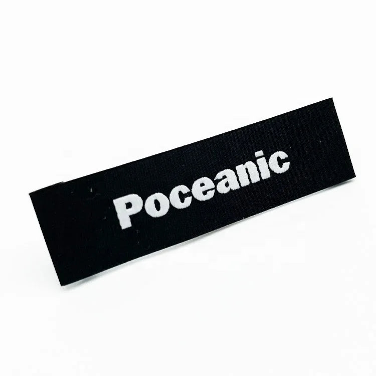 Luxury Custom Woven Neck Tag for Clothing Washable and Logo-Embroidered Garment Labels