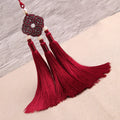 Top Selling Pure Hand-woven Gold Thread Three Tassel Pendant Silk Antique Chinese Knot Tassel