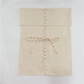 Custom Logo Silk Screen Printed Organic Cotton Envelope Dust Bag with Security Feature for Clothing Packaging