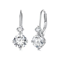 Factory Wholesale 925 Sterling Silver 1 Carat Moissanite Earrings for Women Simple Atmosphere High End Four Claw Earrings