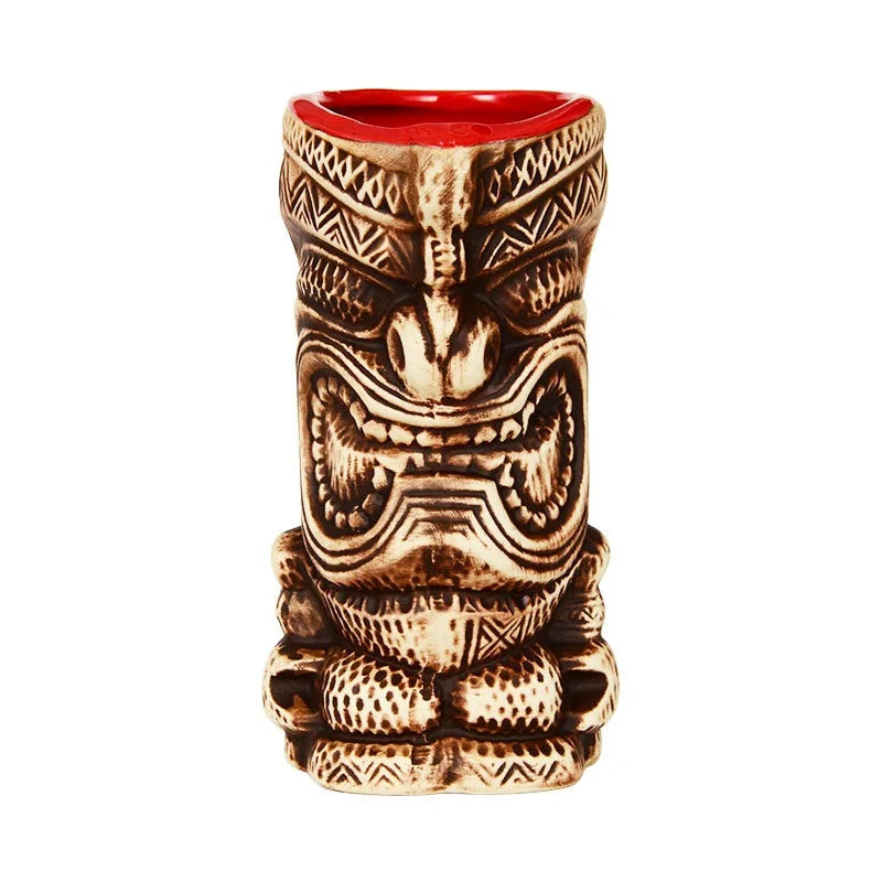 Creative 350ml Nordic Tiki Hawaii Handmade Ceramic Mug Kubicachu Ceramic Tumblers